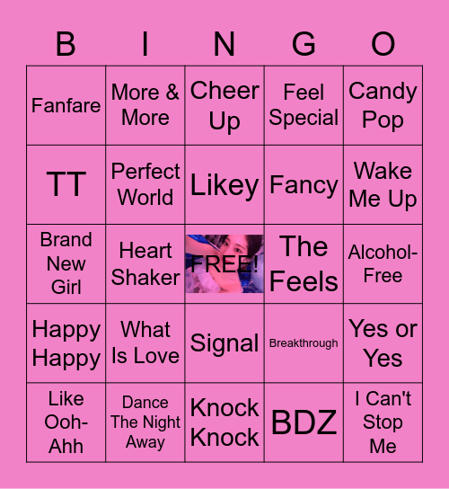 Lagu Twice kak Bingo Card