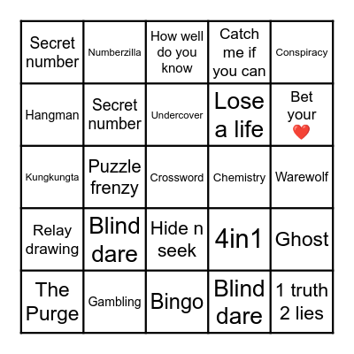 🍁 Bingo 🍁 Bingo Card