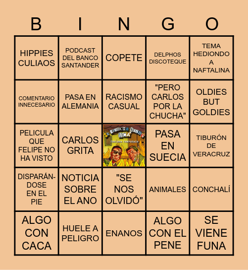 BINGO SE ESCUCHA DESDE ACÁ Bingo Card