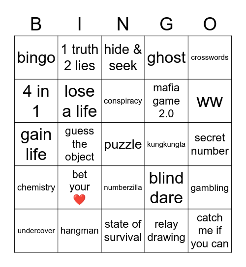 meungssss Bingo Card