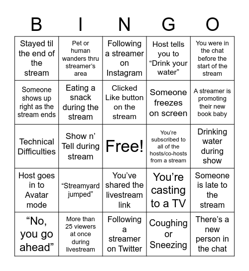 Marketing Talk Bingo Card