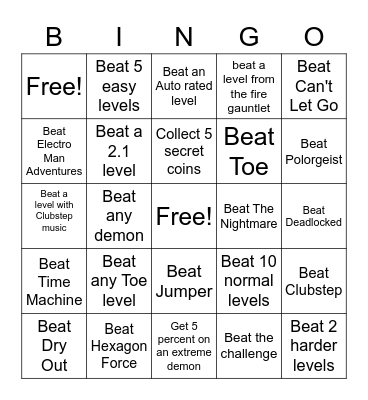 GD bingo Card