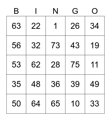 Nintenrock ROUND 2 [Numbers] Bingo Card