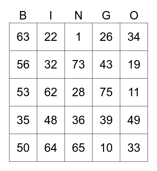 Nintenrock ROUND 2 [Numbers] Bingo Card