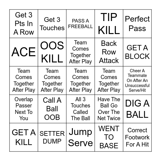 Sink of Swim Bingo Card