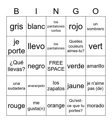 7WL U3 S&F Combo Bingo Card