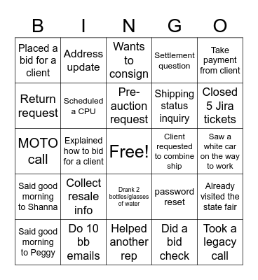 CS Bingo Card