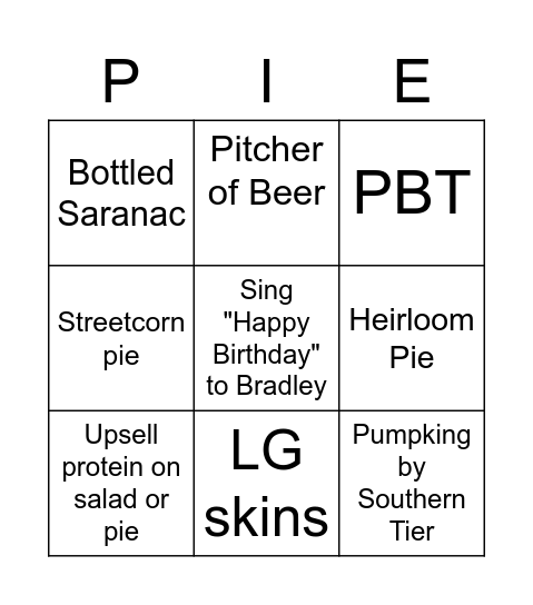 GET SOME Bingo Card