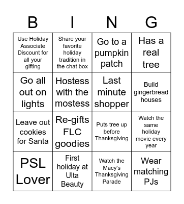 Celebrate More Bingo Card