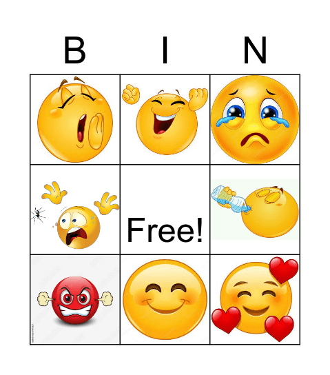 Feelings Bingo Card