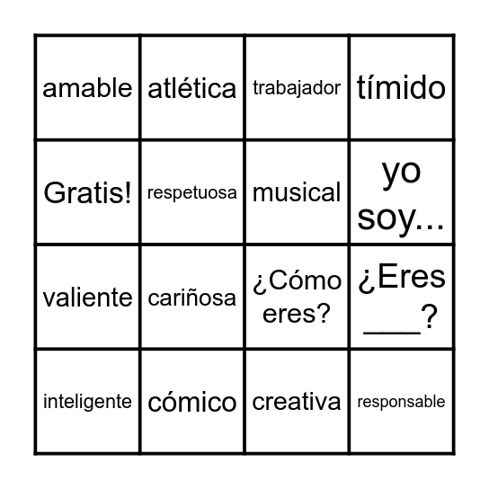 Lotería Bingo Card