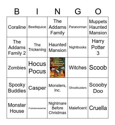 HALLOWEEN FILM FEST Bingo Card