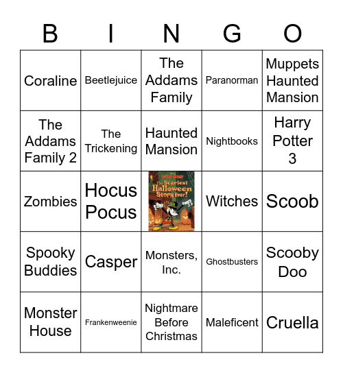 HALLOWEEN FILM FEST Bingo Card