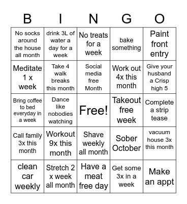 Mom Bingo Card