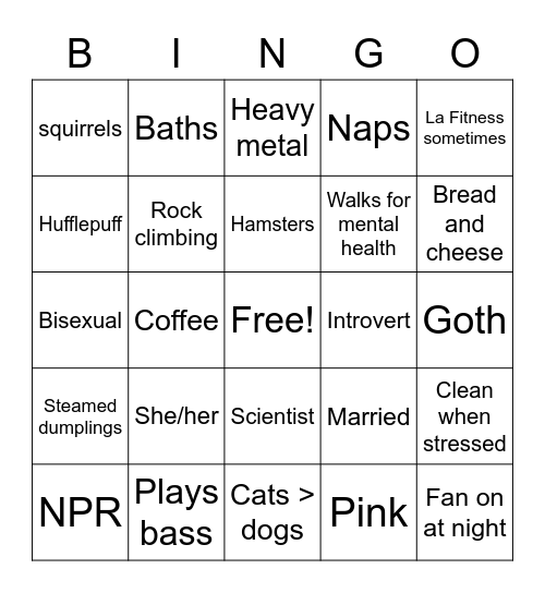 How similar are you to Kamy Bingo Card
