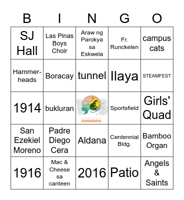 WTD Game 2 Bingo Card Bingo Card