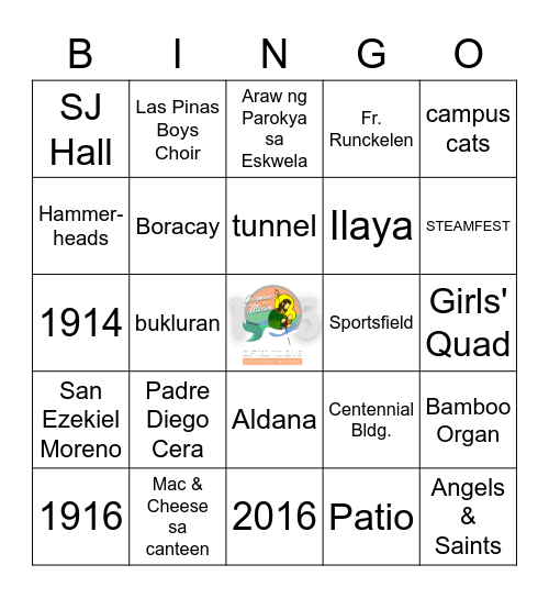 WTD Game 2 Bingo Card Bingo Card