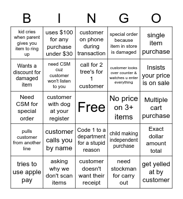 HB Bingo Card