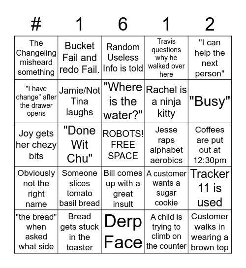 Panera Bread Bingo: the sequel  Bingo Card