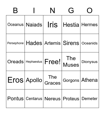 Olympians & Friends Review Bingo Card