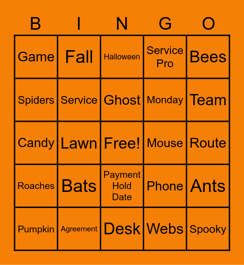 AR Halloween Bingo Card