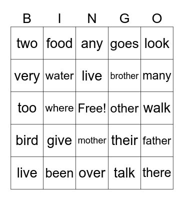 Extension (5) Bingo Card