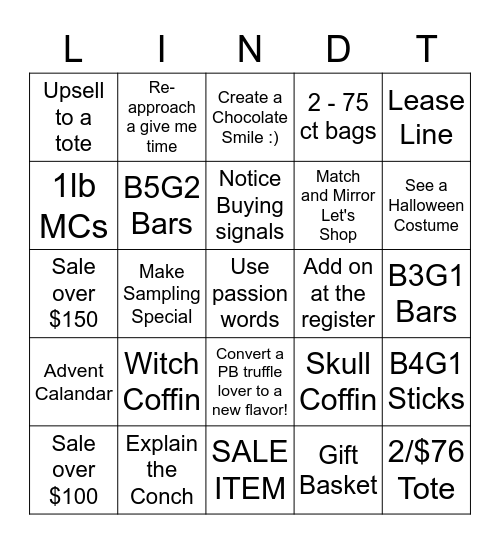 Spooky BOO Bingo Card