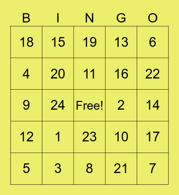 LET'S HAVE FUN! Bingo Card