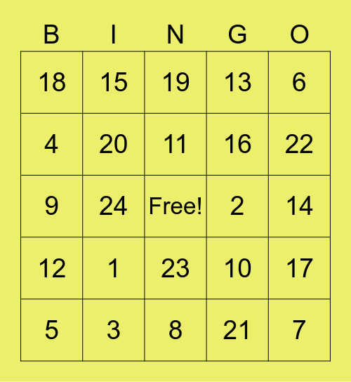 LET'S HAVE FUN! Bingo Card