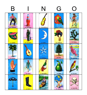 Loteria Bingo Card