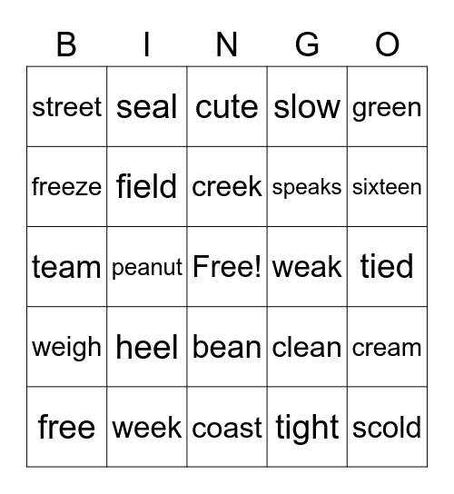 3-2-2 Bingo Card