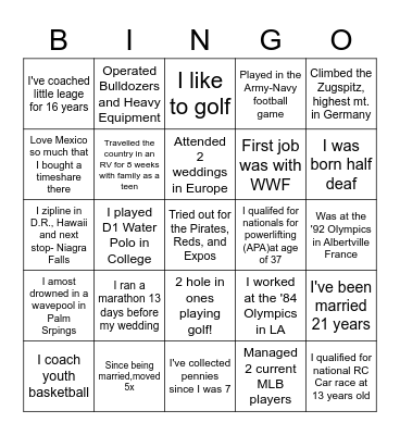 HOW WELL DO YOU KNOW OUR TEAM? Bingo Card