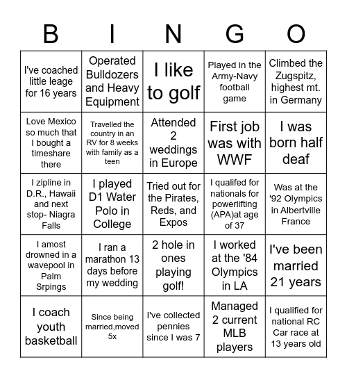 HOW WELL DO YOU KNOW OUR TEAM? Bingo Card