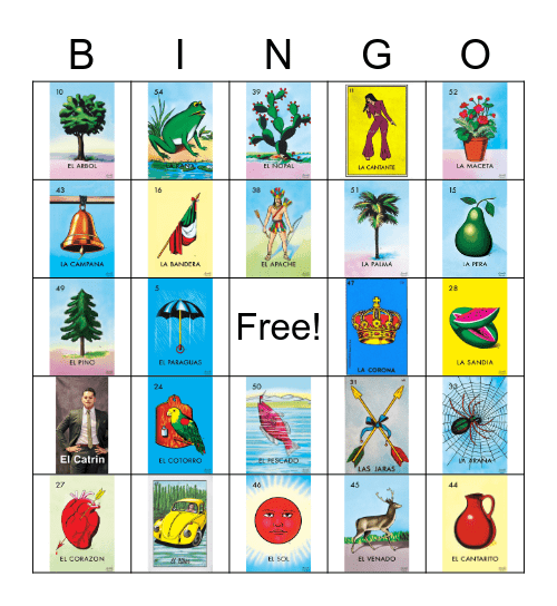 Loteria Bingo Card