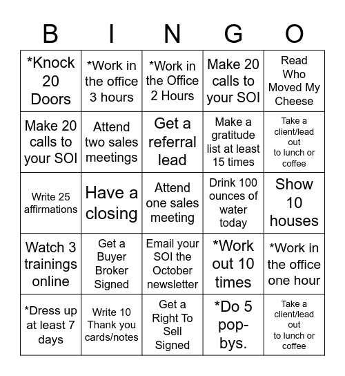 Presidio SoJo Bingo 10/05-11/02 Bingo Card