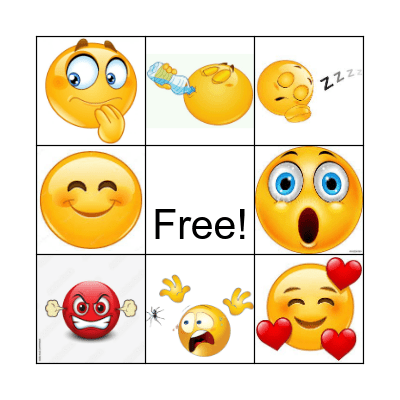 Feelings Bingo Card