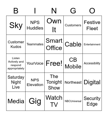 CB Bingo Card