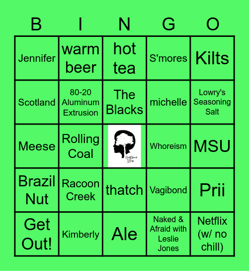 Outdoor Afro: Hiking + Camping Edition Bingo Card