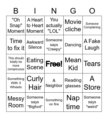 MOVIE Bingo Card