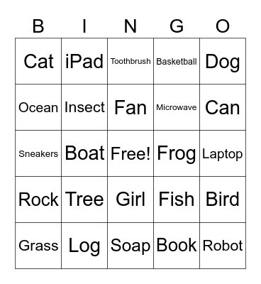 Living/Non_living Bingo 2 Bingo Card