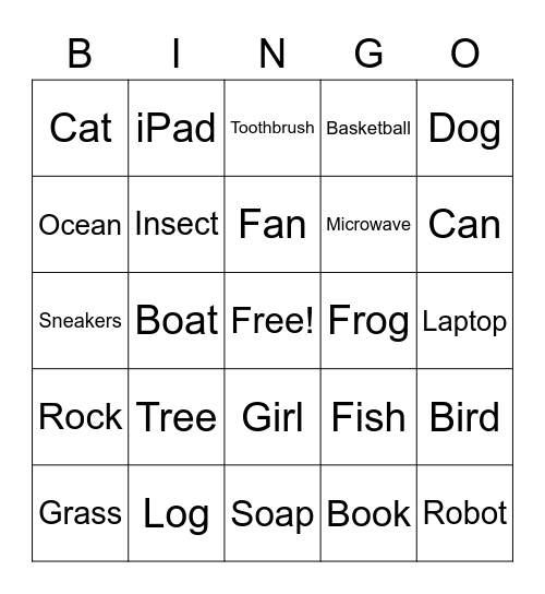 Living/Non_living Bingo 2 Bingo Card