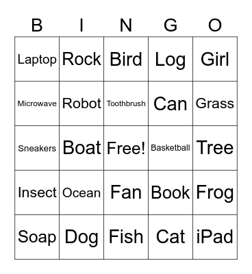 Living/Non-Living Bingo 3 Bingo Card