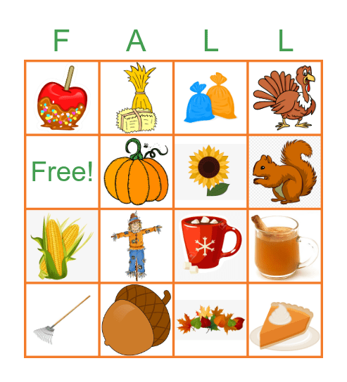 Autumn Bingo Card