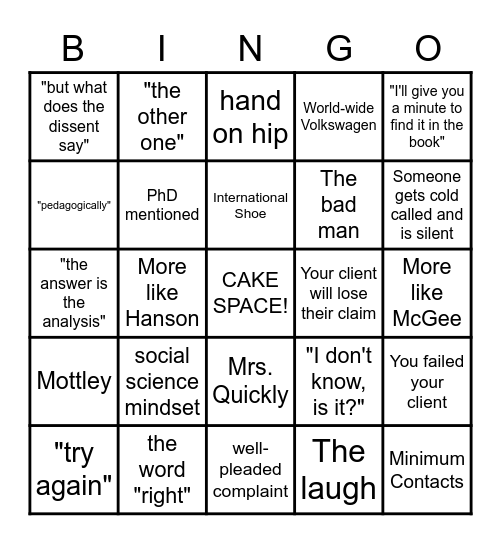 CIV PRO BINGO Card
