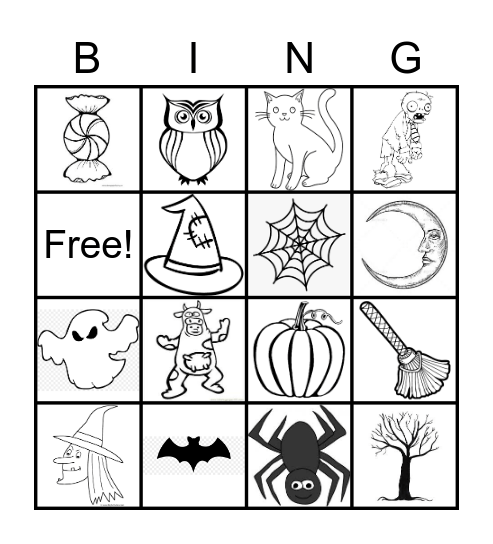 L'Halloween Bingo Card