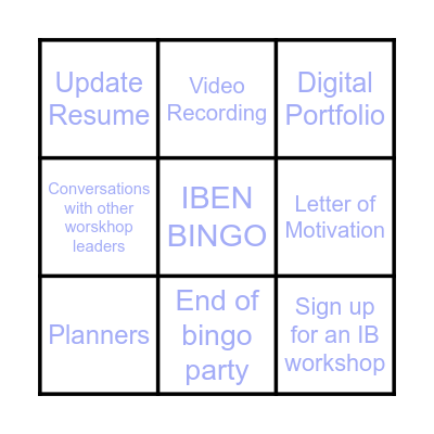 IBEN BINGO Card