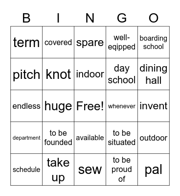 Bells and breaks Bingo Card