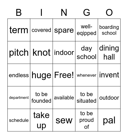 Bells and breaks Bingo Card