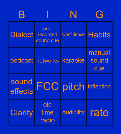 Chapter 3 Bingo! Bingo Card