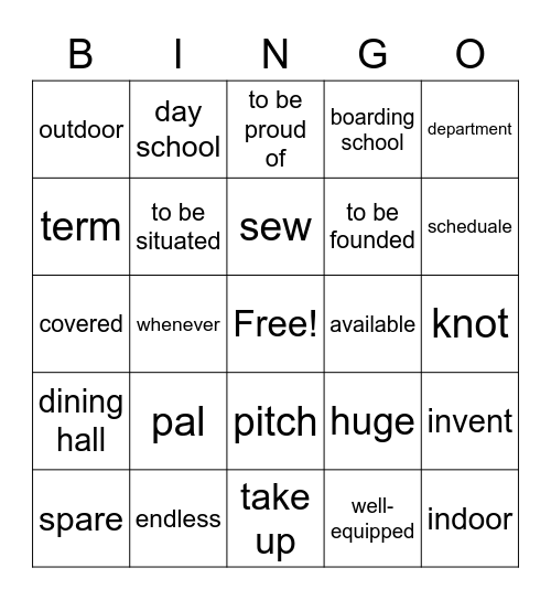 Bells and brakes Bingo Card